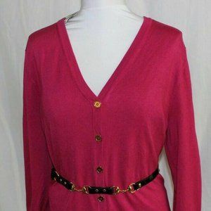 NEW JM Collection Cardigan Belted Sweater Large